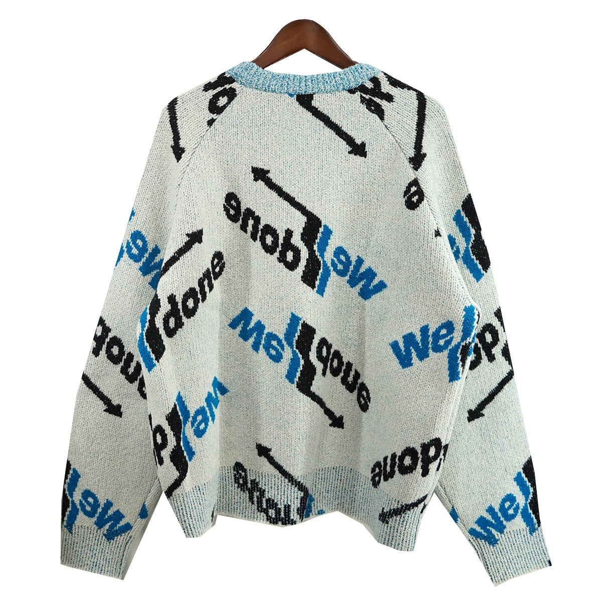 WE11DONE 22AW アロー ロゴ ジャガードセーター ニット セーター 古着・中古-2枚目のアイテム画像