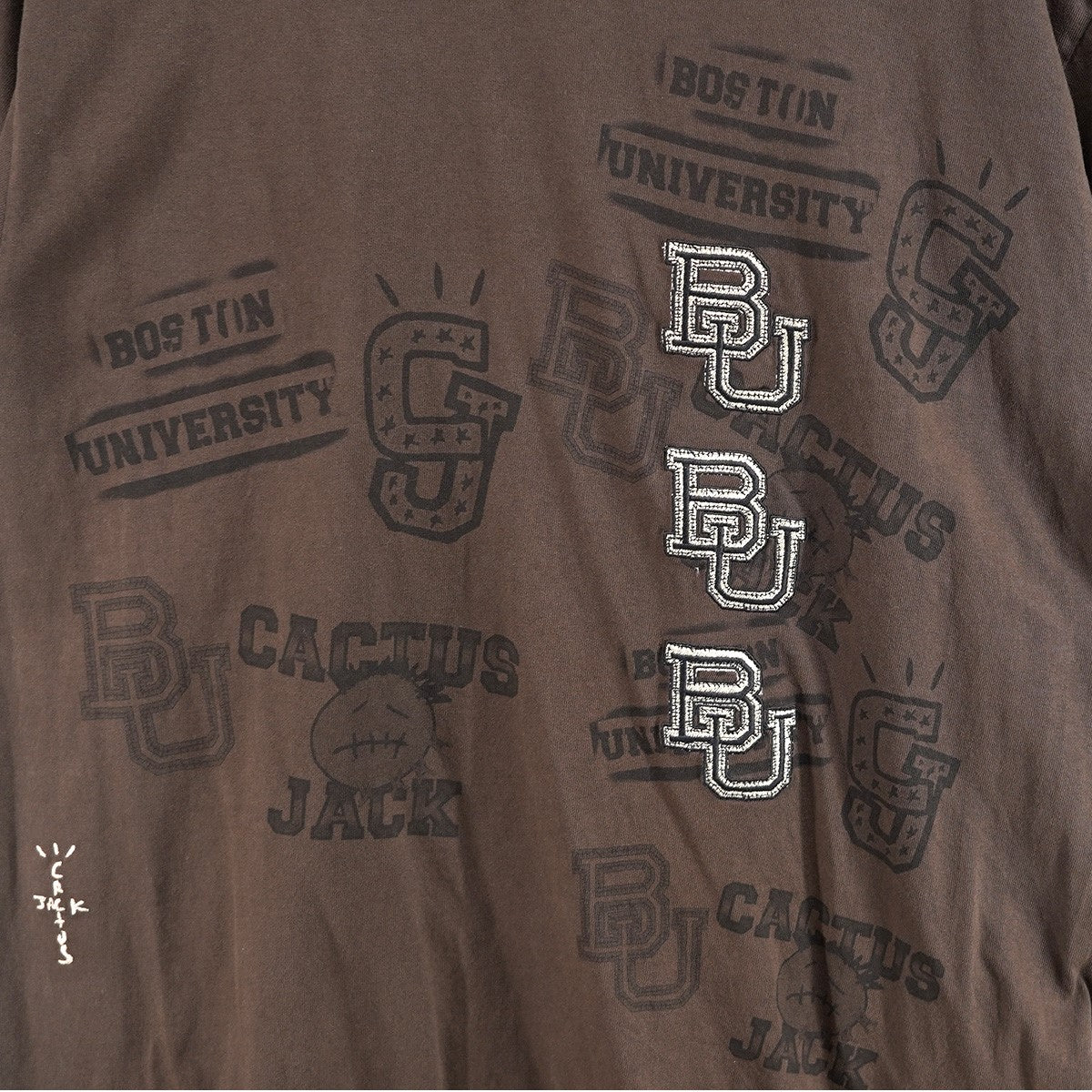 Cactus Jack×Travis Scott×Mitchell ＆ Ness 24SS Travis Scott x Mitchell ＆ Ness Michigan State Spartans Seal T-Shirtミシガンステート スパルタンズ シール ロゴ Tシャツ 古着・中古-2枚目のアイテム画像