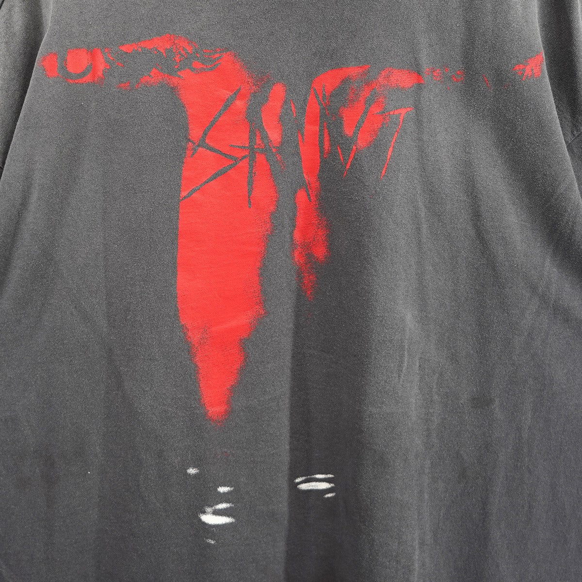 25AW SAINT Mxxxxxx × 黒夢 ／ KY SS TEE -KUROYUMEコラボ ロゴ ヴィンテージ VINTAGE ダメージ 加工 Tシャツ