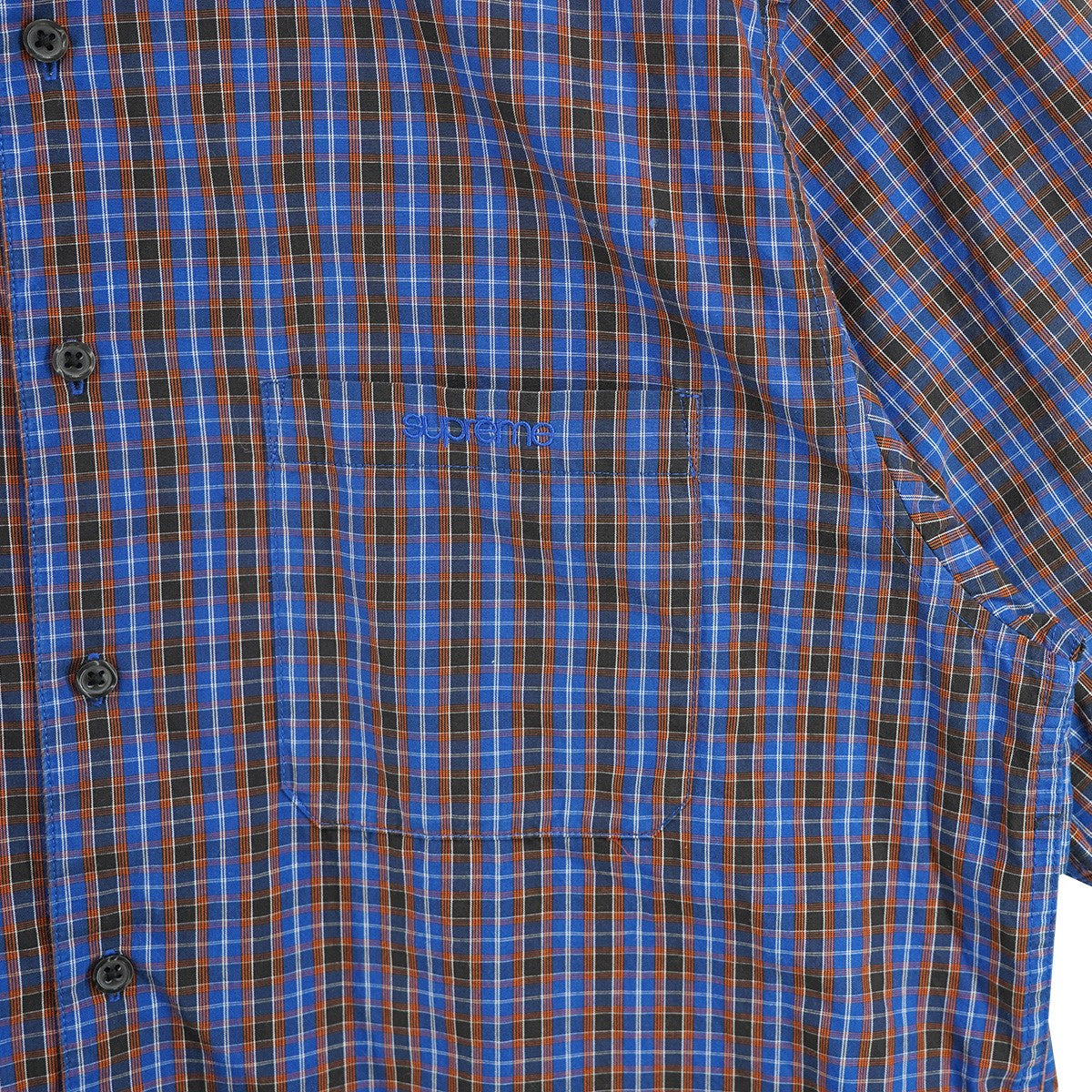 Supreme 25SS Mini Plaid S／S Shirtロゴ ミニ プレイド チェック ショートスリーブ 半袖シャツ 古着・中古-2枚目のアイテム画像