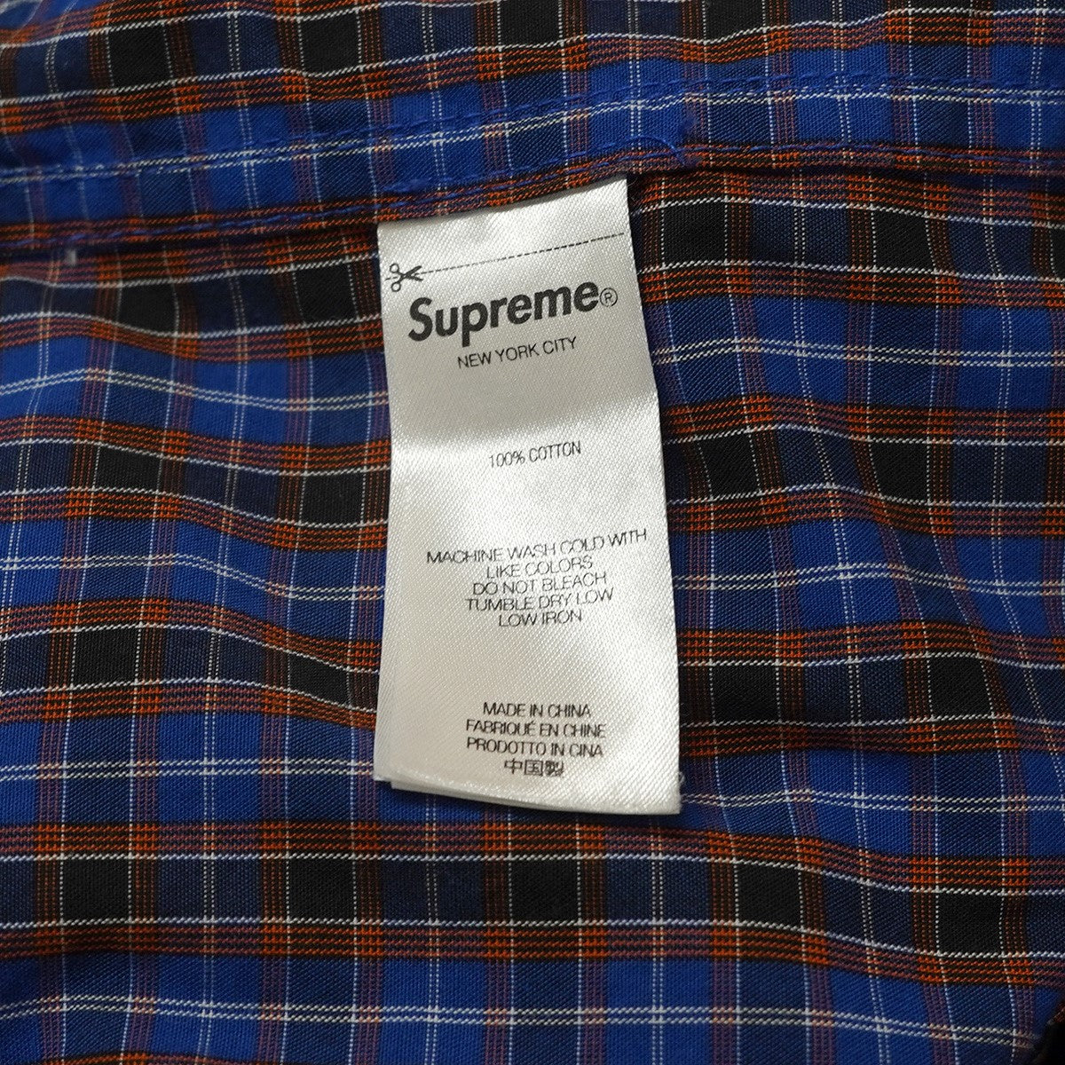 Supreme 25SS Mini Plaid S／S Shirtロゴ ミニ プレイド チェック ショートスリーブ 半袖シャツ 古着・中古-5枚目のアイテム画像