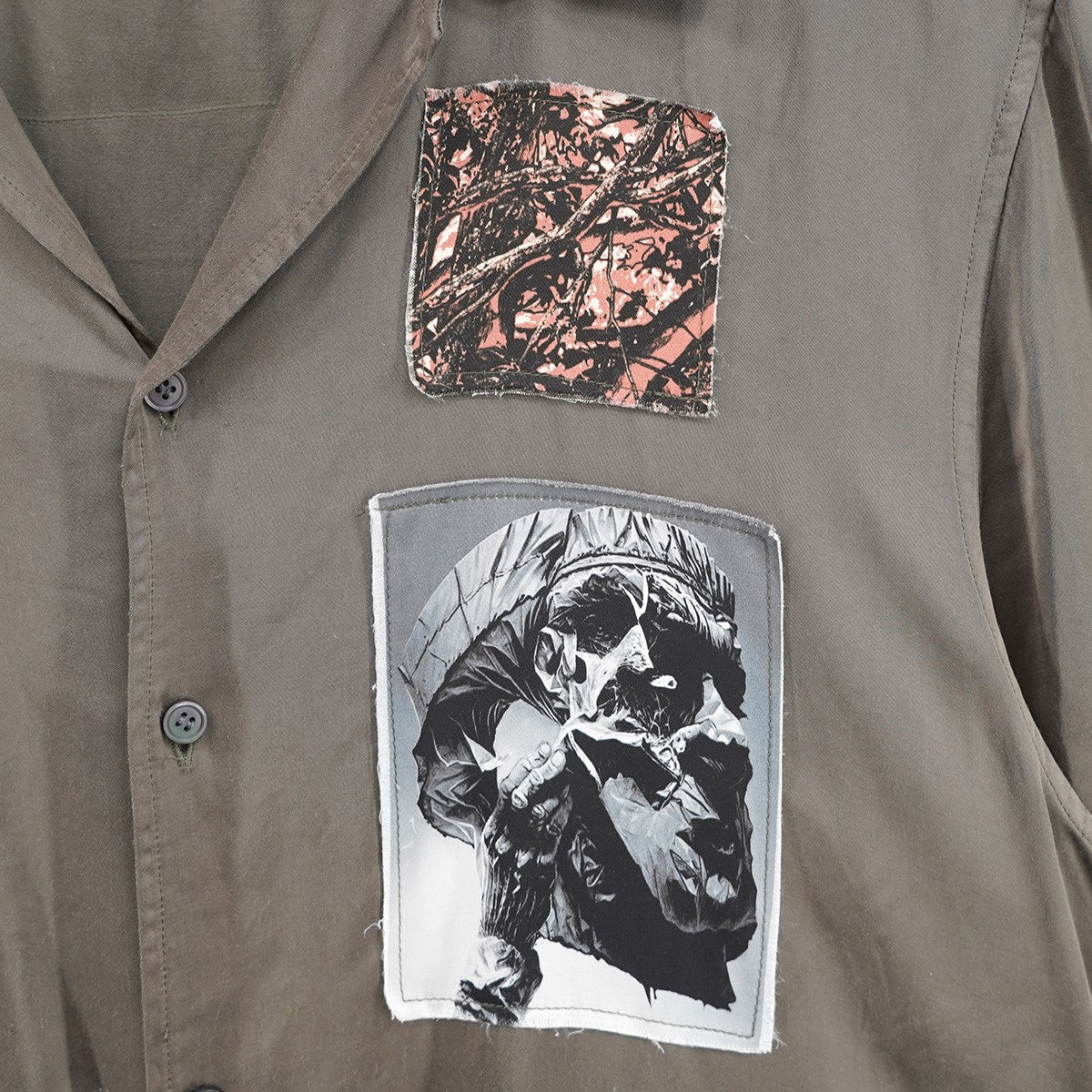 DIESEL by Glenn Martens 25SS S-DAXHE Short sleeve satin shirt with patchesビスコース サテン ロゴ パッチ 開襟 オープンカラー 半袖シャツ 古着・中古-4枚目のアイテム画像