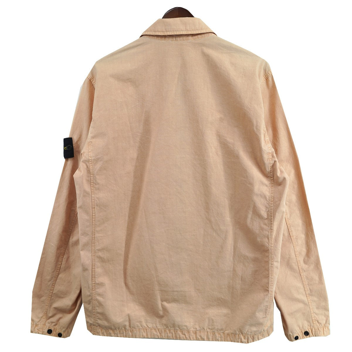 2Pocket Brushed Cotton Jacketロゴパッチ 加工 ジップ シャツジャケット