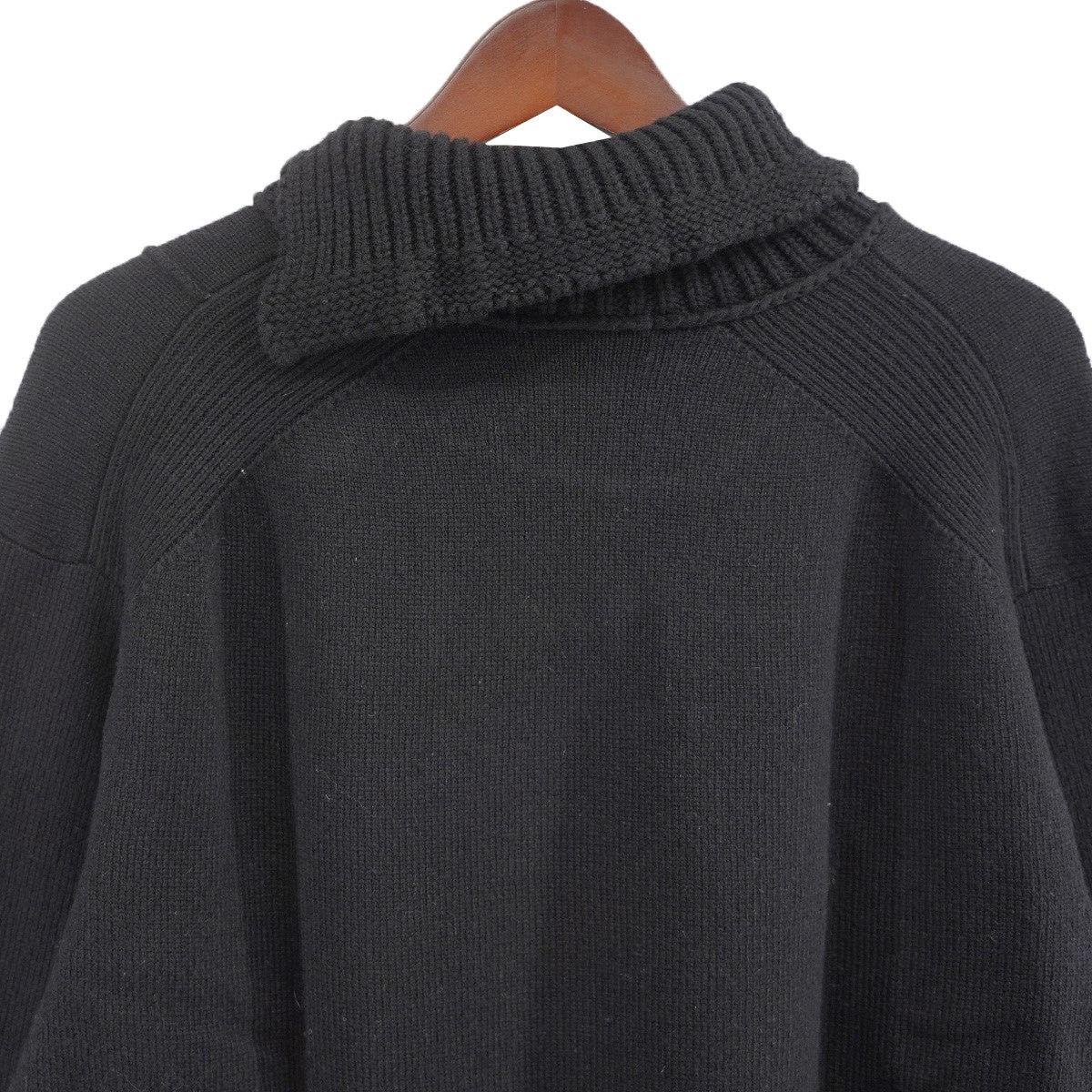 24AW Deformed Neckline Turtle Knitネックライン デザイン タートルネック ニット セーター