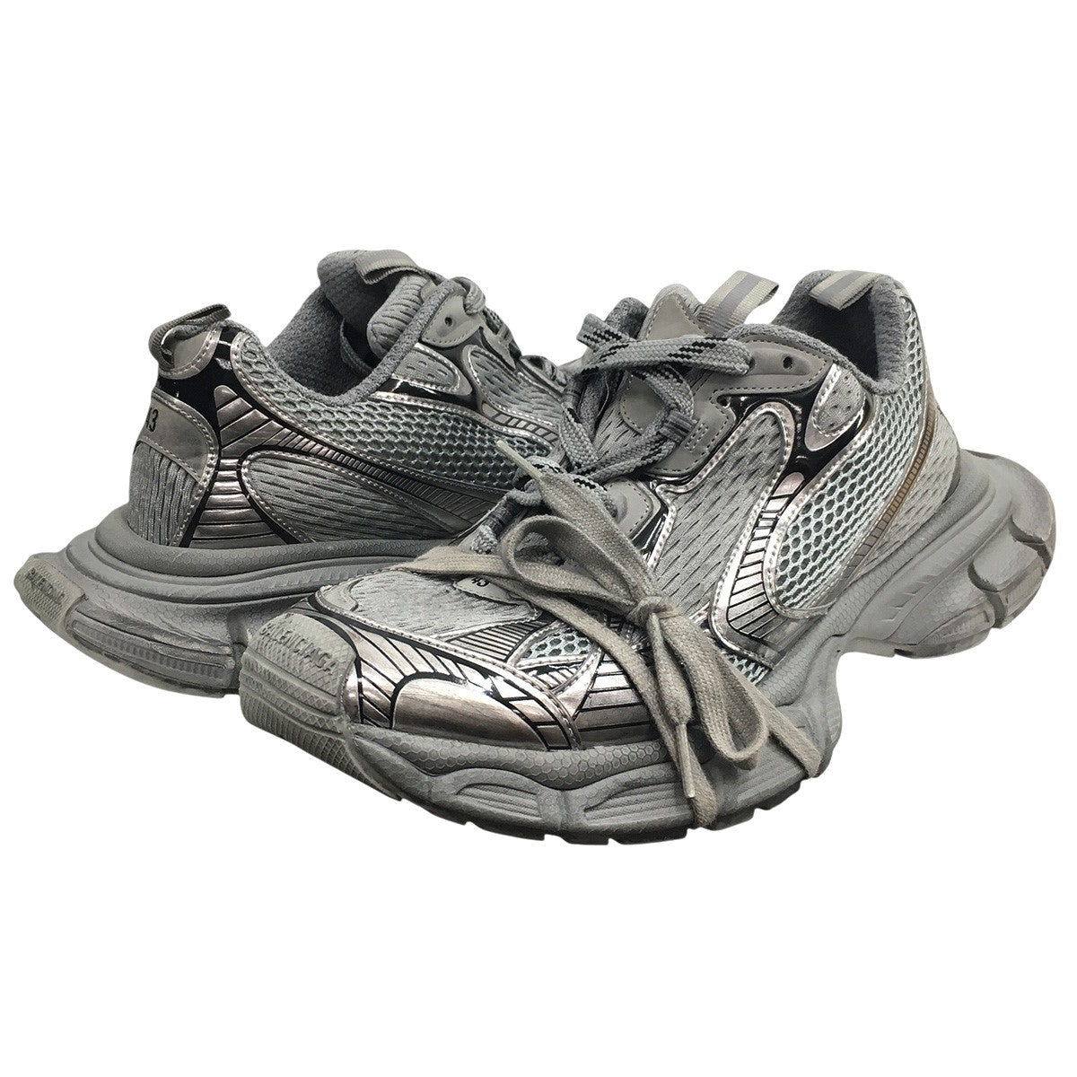 3XL スリーエックスエル ロゴ ユーズド加工 スニーカー シューズ 靴