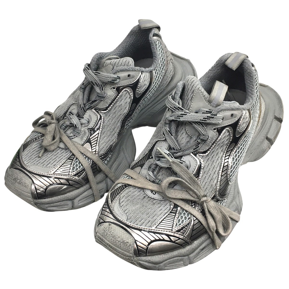 3XL スリーエックスエル ロゴ ユーズド加工 スニーカー シューズ 靴