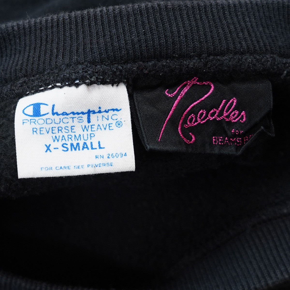 パピヨン刺繍 REVERSE WEAVE リバースウィーブ スウェット トレーナー