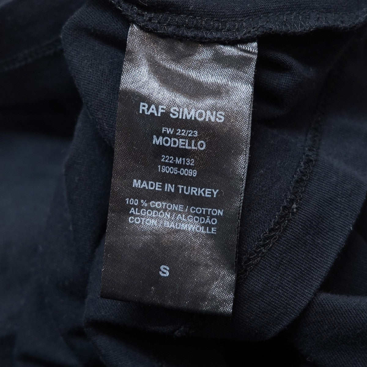 RAF SIMONS 22AW OVERSIZED FESTIVAL FOOLS PRINT ON FRONT T-SHIRTオーバーサイズ フェスティバル フールズ ロゴ パッチ Tシャツ 古着・中古-6枚目のアイテム画像