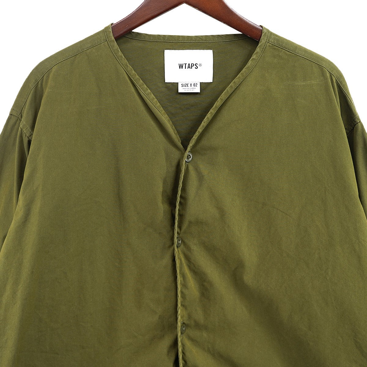 24AW Scout ／ LS ／ NYCO Weather Olive Drabロゴ スカウト ウェザー シャツ