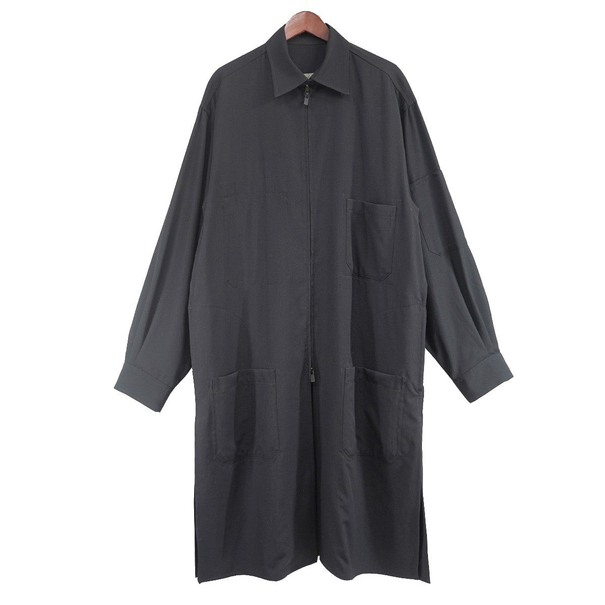 希少 YOHJI YAMAMOTO ZIPブラウス サイズ1 XS シャツコート Yohji Yamamoto pour homme(ヨウジヤマモトプールオム) 19AW ギャバZIP