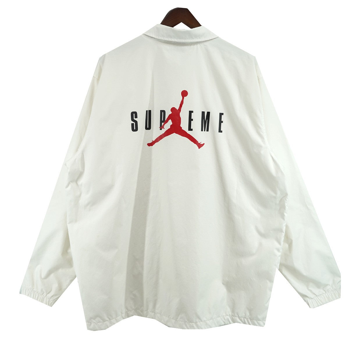 【美品】シュプリーム.ジョーダンコーチジャケット Supreme×JORDAN 15AW Jordan Coaches Jacketロゴ ジョーダン コーチ
