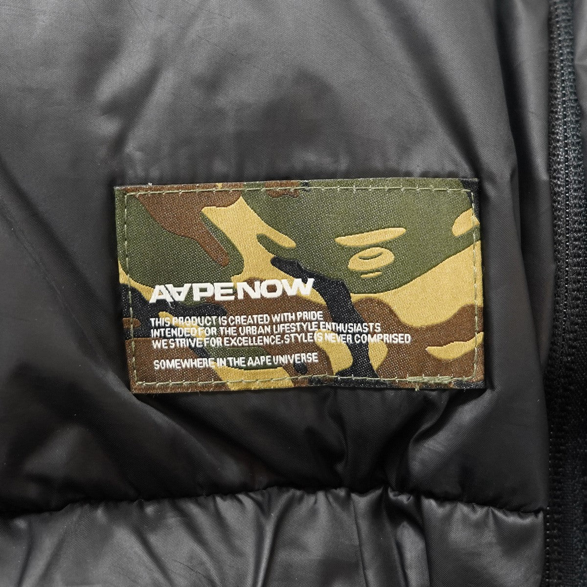 A APE NOW ロゴ パッチ ダウンベスト