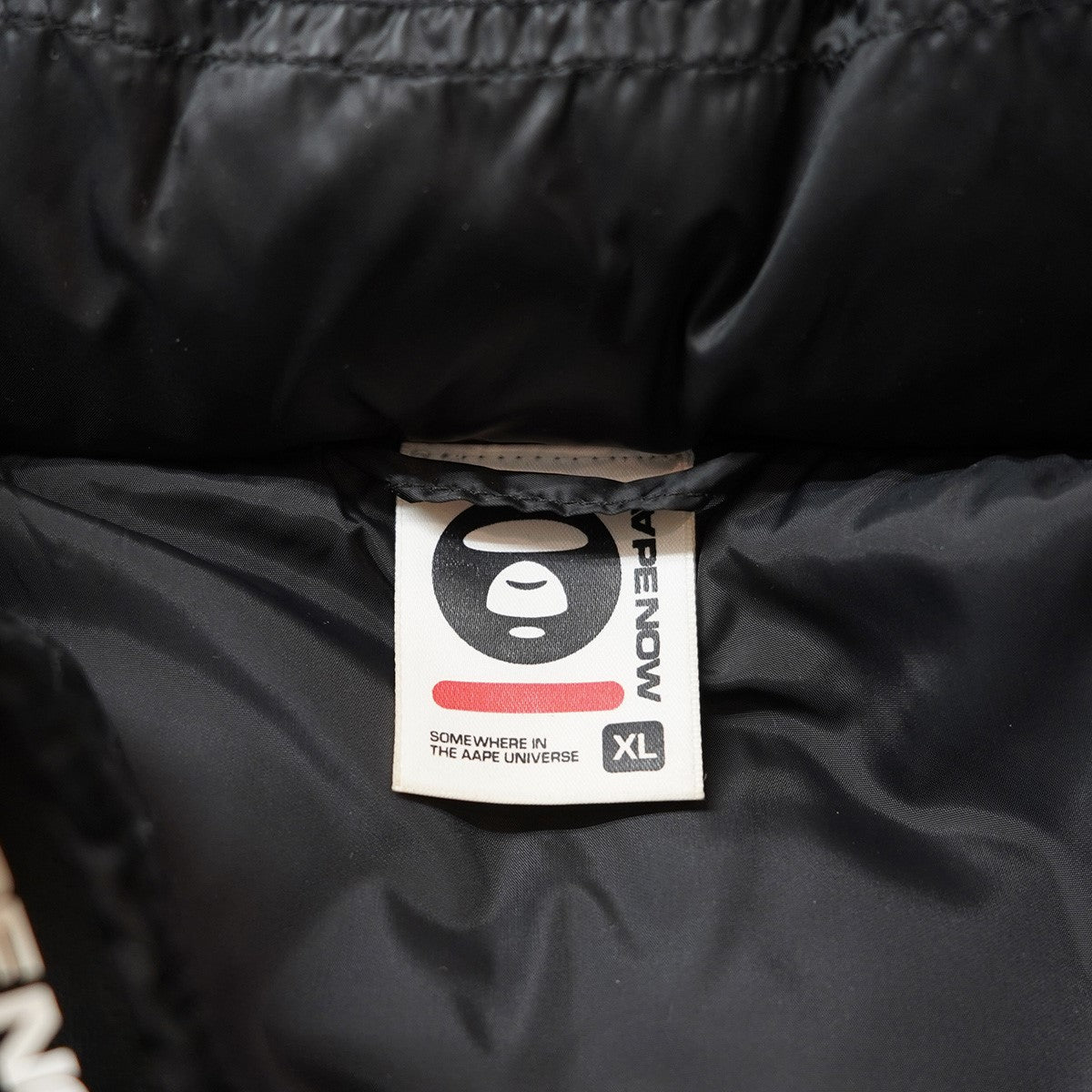 A APE NOW ロゴ パッチ ダウンベスト