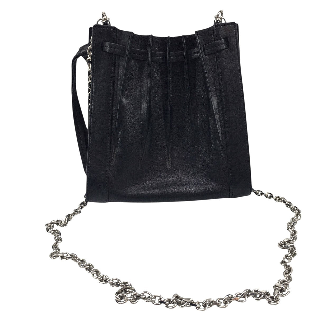 3．1 phillip lim Florence Pleated Drawstring Toteフローレンス ロゴ チェーン ショルダー バッグ 鞄 古着・中古-4枚目のアイテム画像
