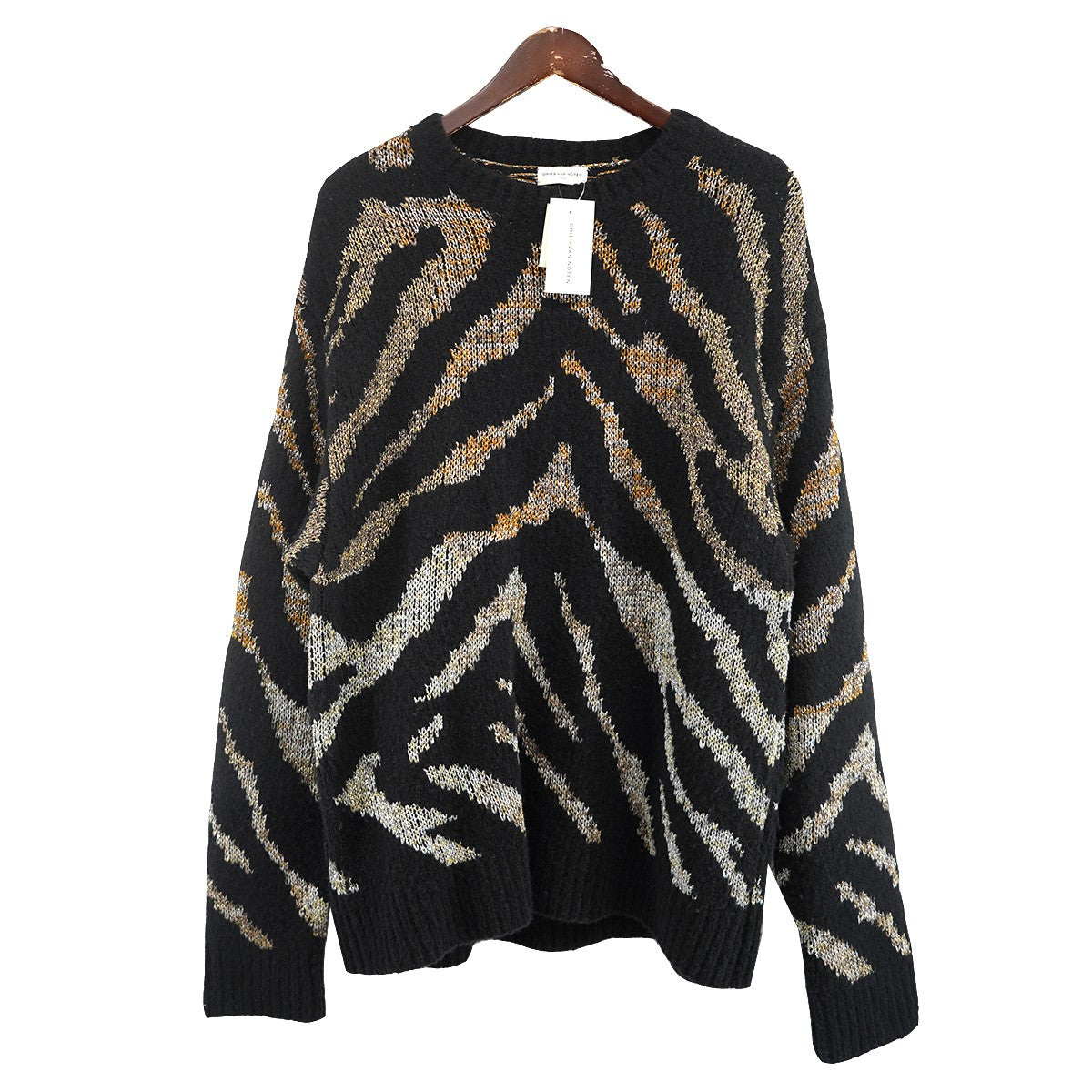 DRIES VAN NOTEN 18AW M．K．SWEATER メタル混 ニット セーター 古着・中古-1枚目のアイテム画像