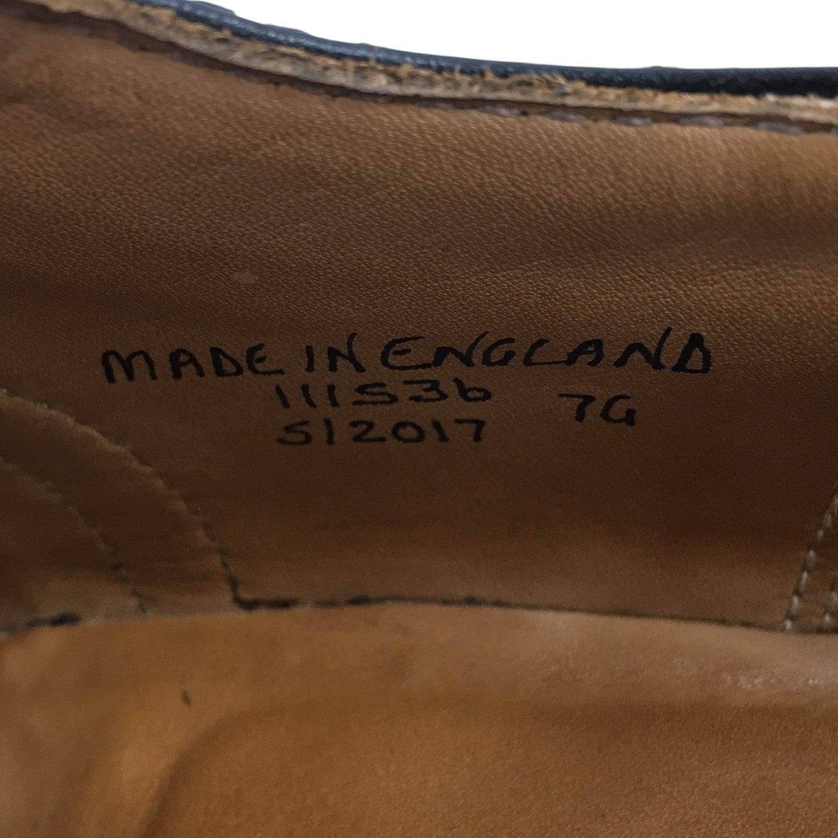 GRENSON TOMORROWLAND トゥモローランド別注フルブローグ(センターエラステック) スリップオン レザーシューズ 靴 スリッポン 古着・中古-10枚目のアイテム画像