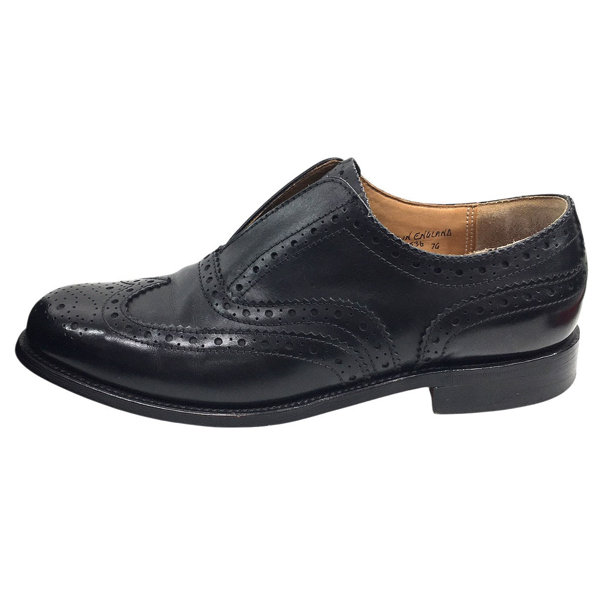 GRENSON TOMORROWLAND トゥモローランド別注フルブローグ(センターエラステック) スリップオン レザーシューズ 靴 スリッポン 古着・中古-4枚目のアイテム画像