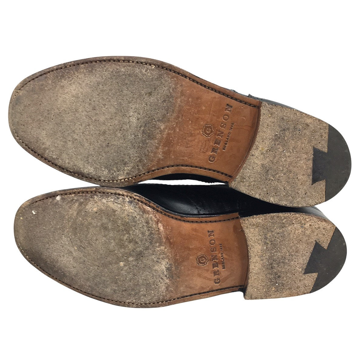 GRENSON TOMORROWLAND トゥモローランド別注フルブローグ(センターエラステック) スリップオン レザーシューズ 靴 スリッポン 古着・中古-8枚目のアイテム画像