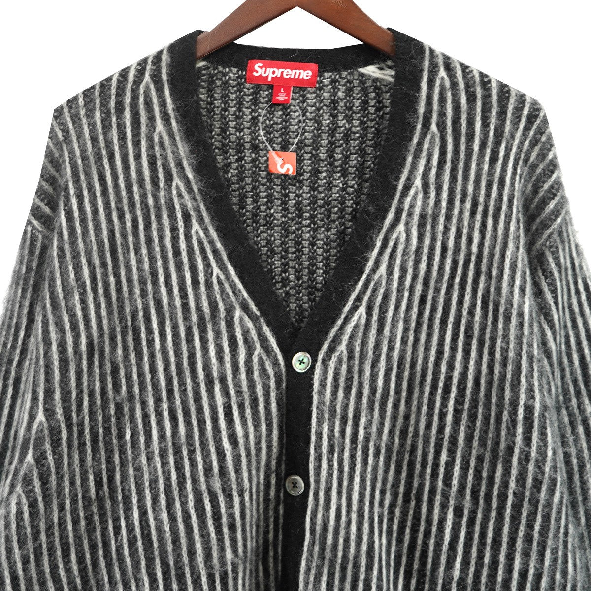 25SS  2-Tone Mohair Cardiganストライプ ツートーン モヘア カーディガン ニット