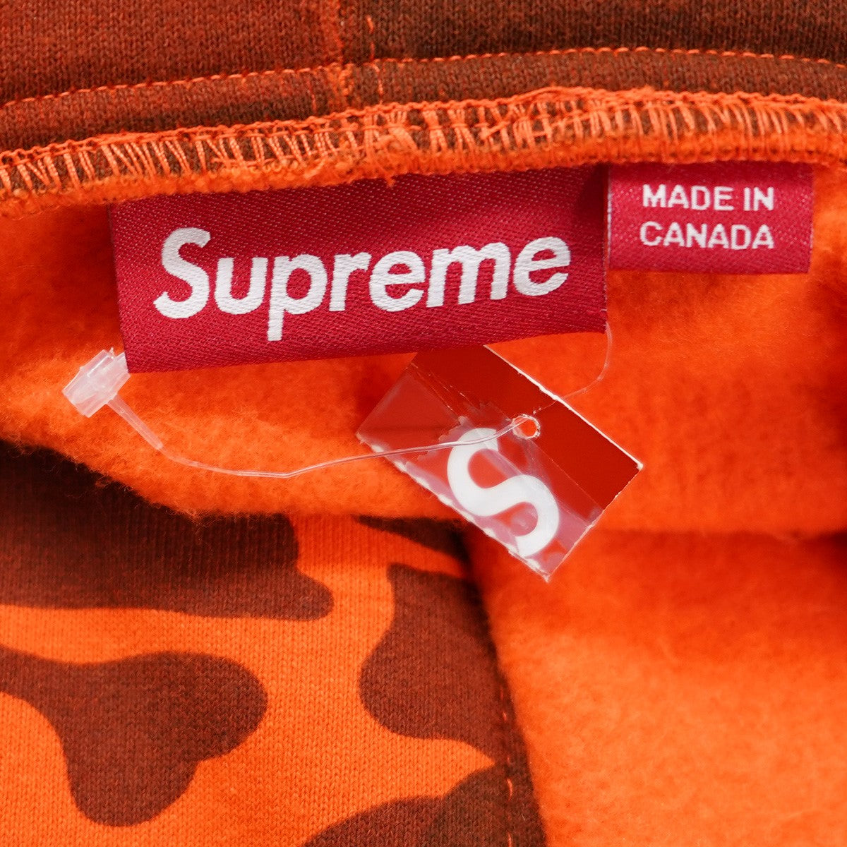 Supreme 25SS Small Box Zip Up Hooded Sweatshirt BrightOrangeCamoスモール ボックスロゴ ジップアップ フードスウェットシャツ パーカー 古着・中古-5枚目のアイテム画像