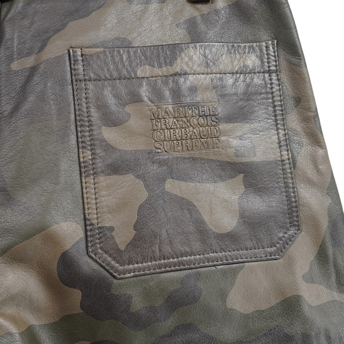 Supreme×Marithe + Francois Girbaud 25SS Shuttle Tape Leather Cargo Pant Camoロゴ シャトル テープ レザー カーゴ パンツ 古着・中古-5枚目のアイテム画像