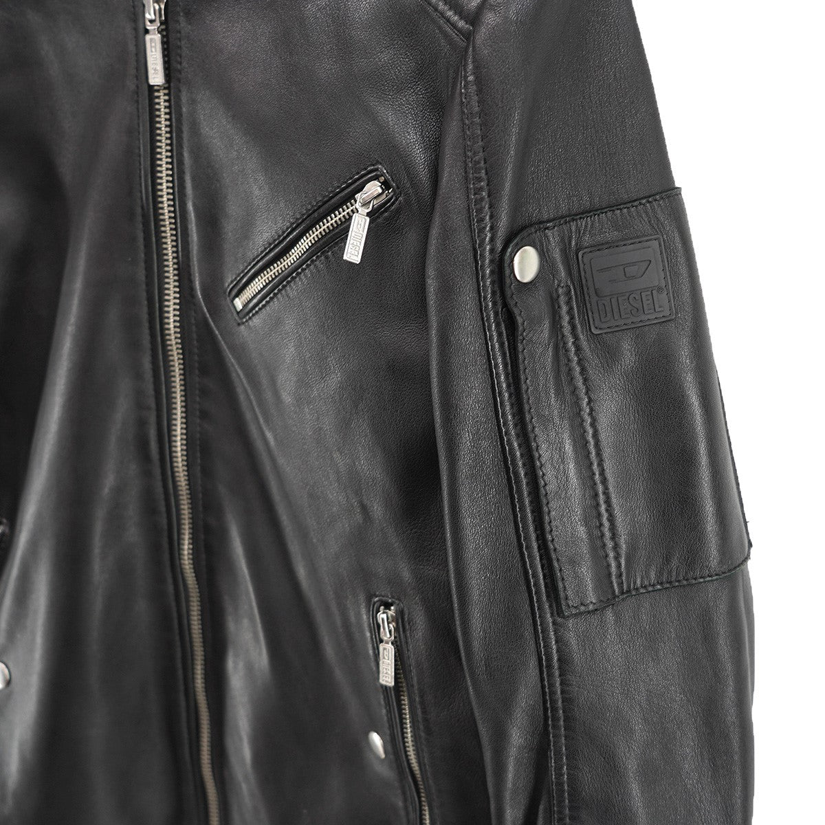 L-CASE-KA JACKETロゴ シープスキン シングル レザー ライダースジャケット