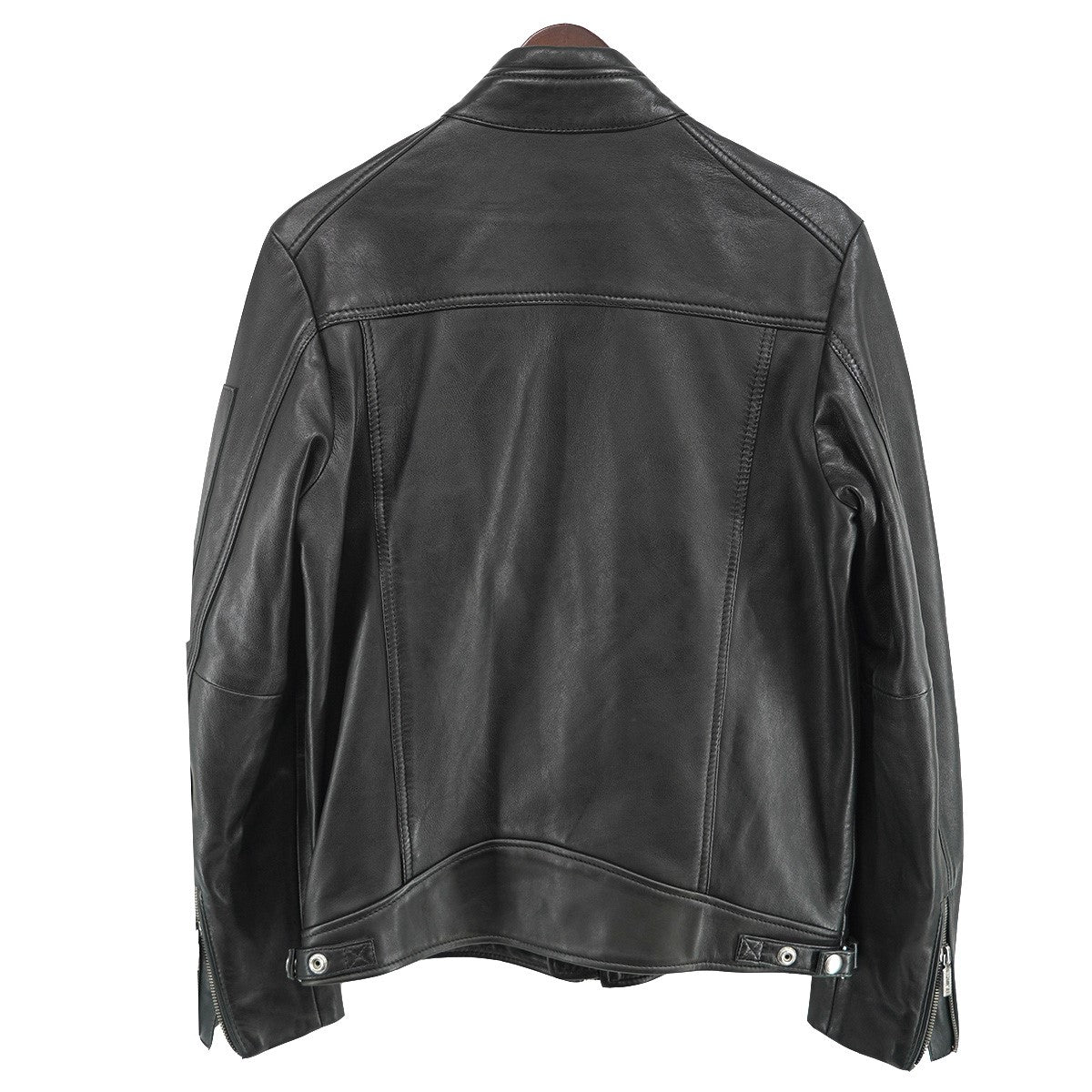 L-CASE-KA JACKETロゴ シープスキン シングル レザー ライダースジャケット