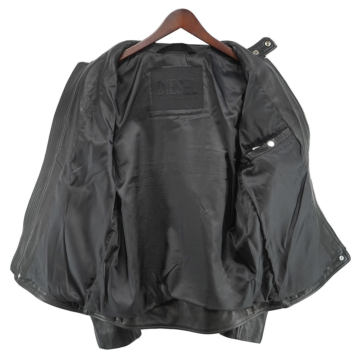 L-CASE-KA JACKETロゴ シープスキン シングル レザー ライダースジャケット