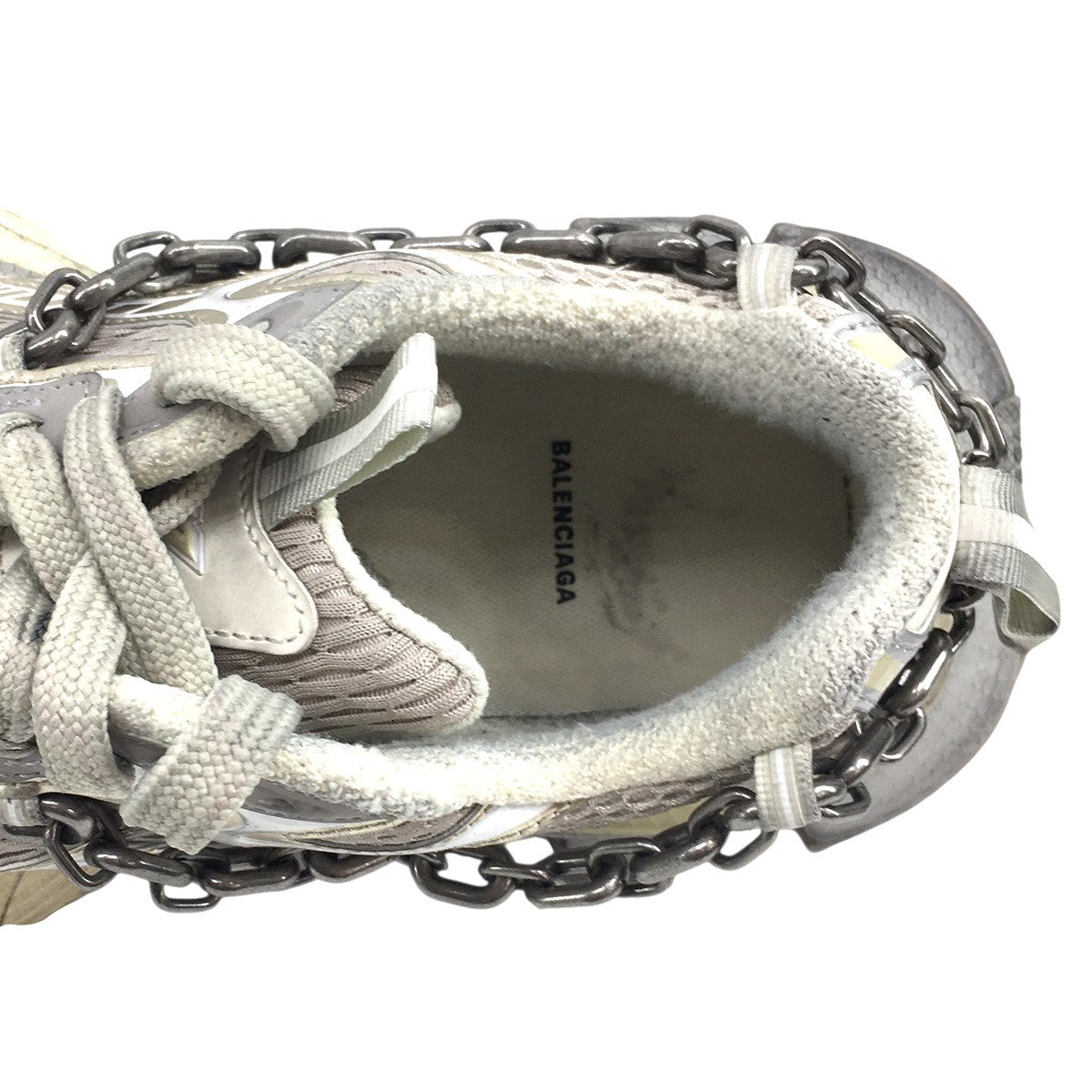 BALENCIAGA 3XL ロゴ チェーン スリーエックスエルユーズド加工 スニーカー シューズ 靴 古着・中古-9枚目のアイテム画像
