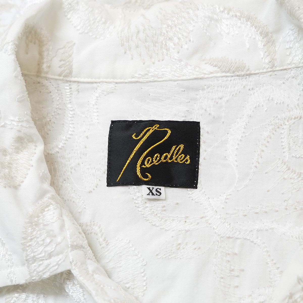 Needles ニードルス カバナシャツ 半袖シャツ レースクロス フラワー Needles(ニードルズ) 21SS Cabana Shirt - Cotton Cloth ／ Rose Emb