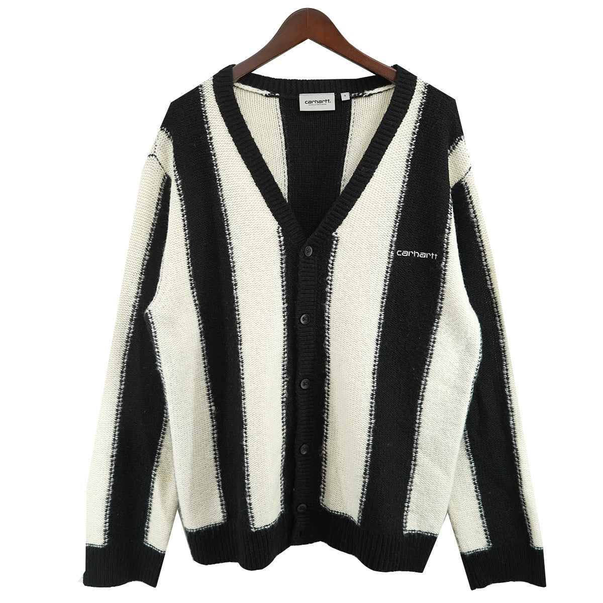 CarHartt MANFORD CARDIGANロゴ ニット マンフォード カーディガン 古着・中古-1枚目のアイテム画像