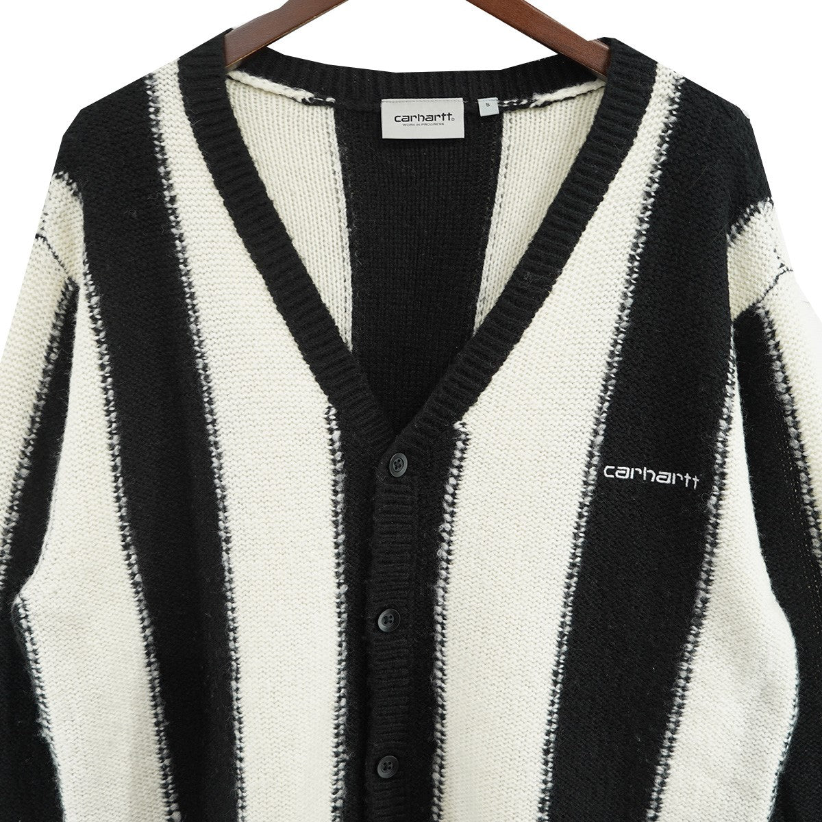 CarHartt MANFORD CARDIGANロゴ ニット マンフォード カーディガン 古着・中古-3枚目のアイテム画像
