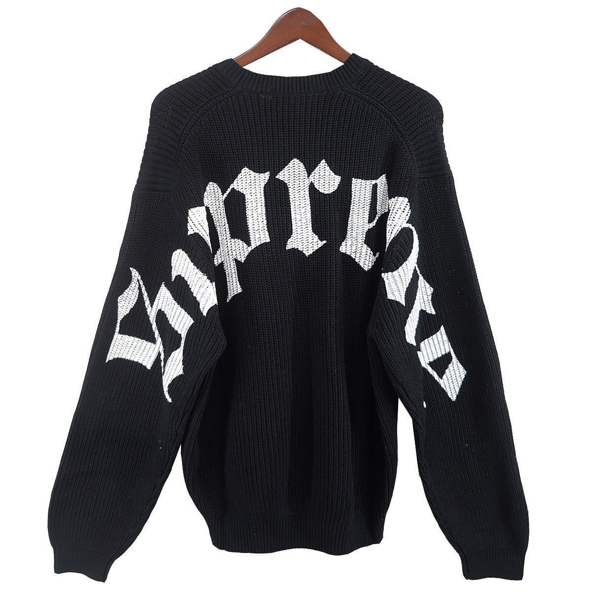Supreme 25SS Old English Printed Sweaterバック オールド イングリッシュ ロゴ プリント セーター ニット 古着・中古-1枚目のアイテム画像