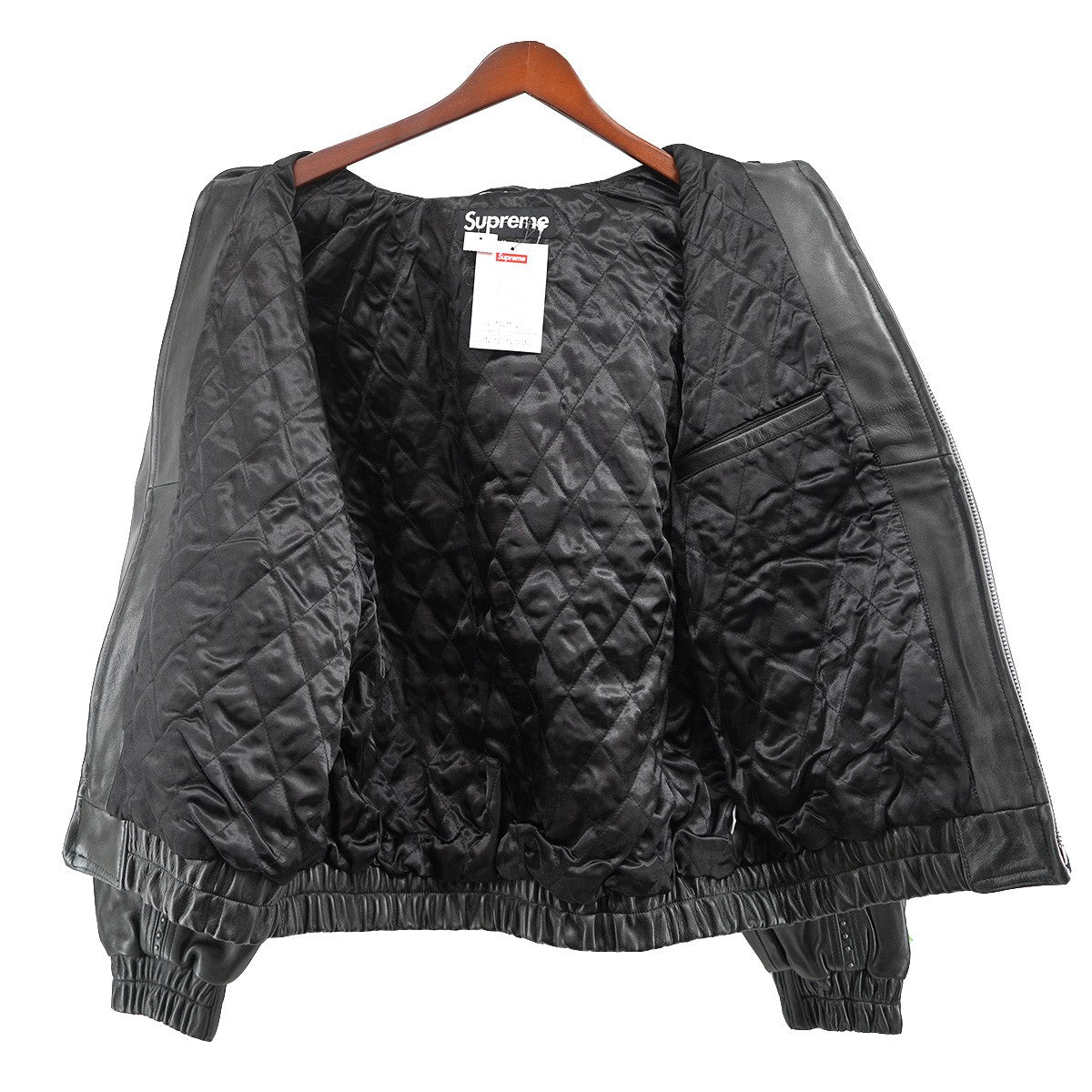 25SS Studded Hooded Leather Jacketロゴ スタッズ フーデッド ラム レザー ジャケット