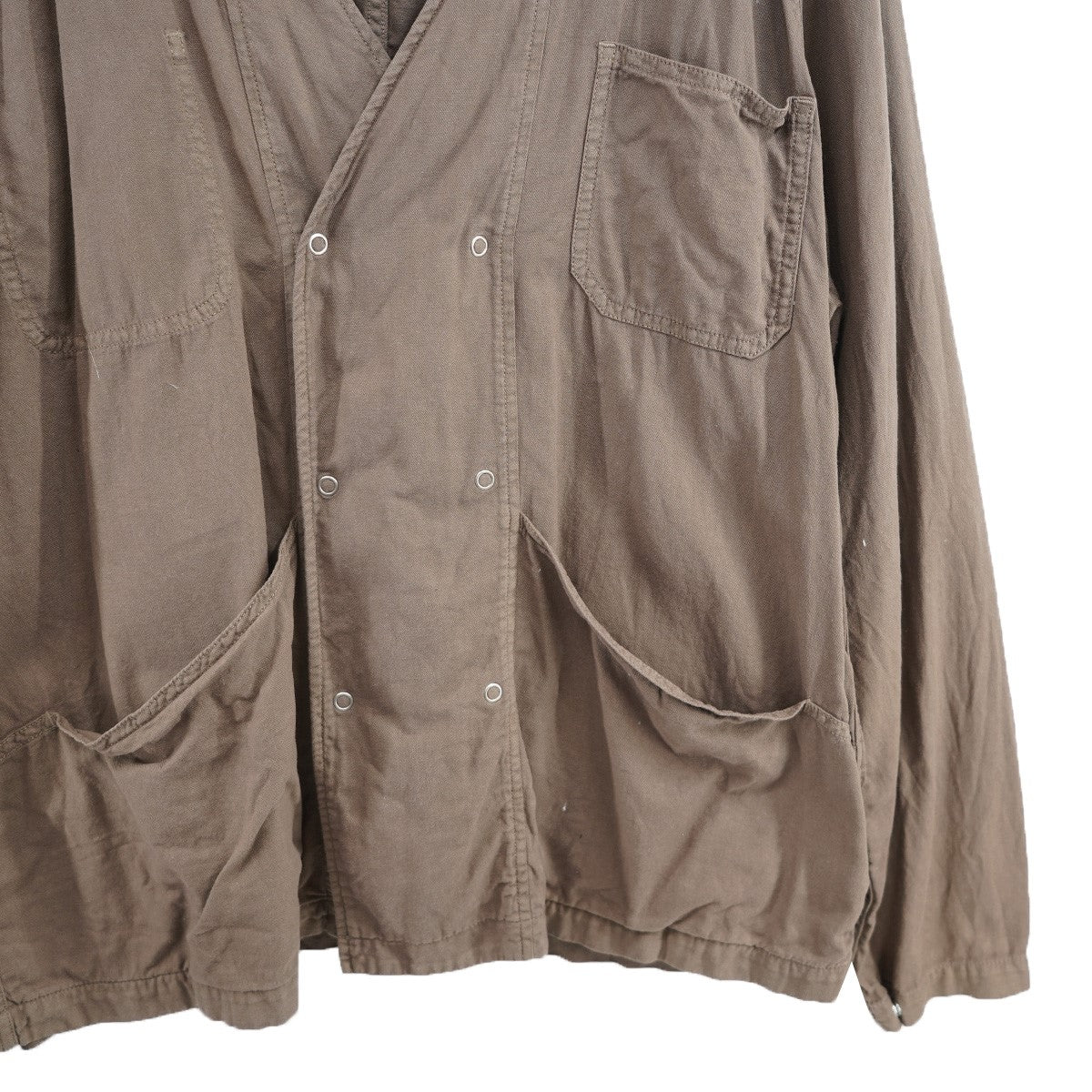 UNDERCOVER×nonnative 24SS Nonnative MONK JACKET COTTON PAPER VIERA OVERDYEDコットン ジャパニーズペーパー ノーカラー モンク オーバーダイ加工 ジャケット 古着・中古-4枚目のアイテム画像