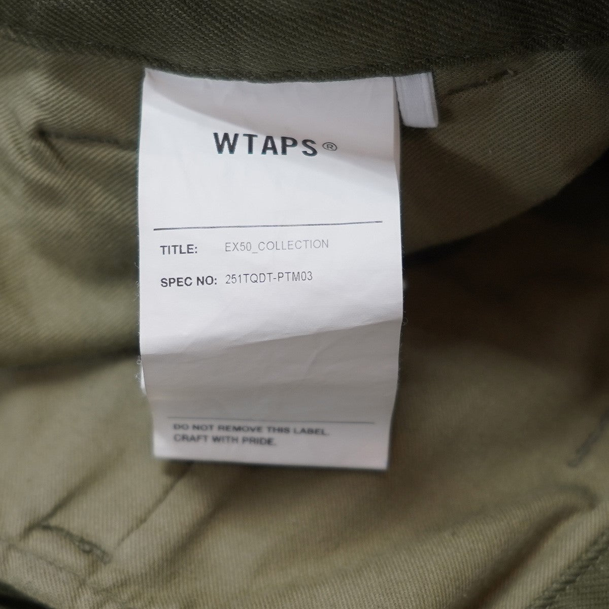 25 S／S WTAPS WRKT2501 ／ TROUSERS ／ COTTON． TWILLコットンツイル トラウザース パンツ