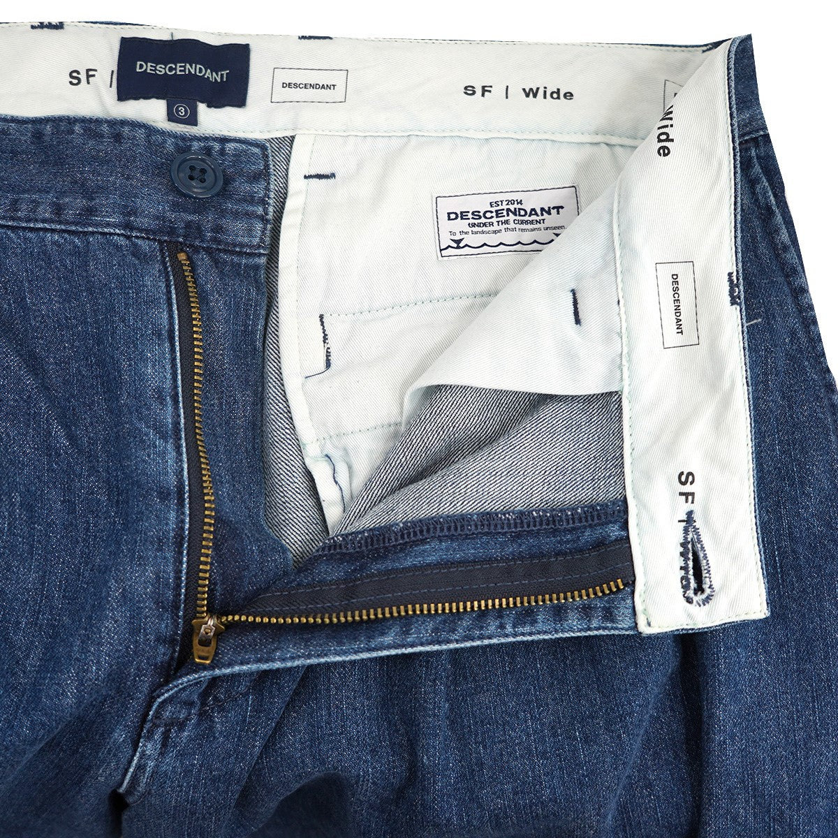 SF DENIM WIDE TROUSERS (INDIGO)デニム ワイド トラウザース パンツ