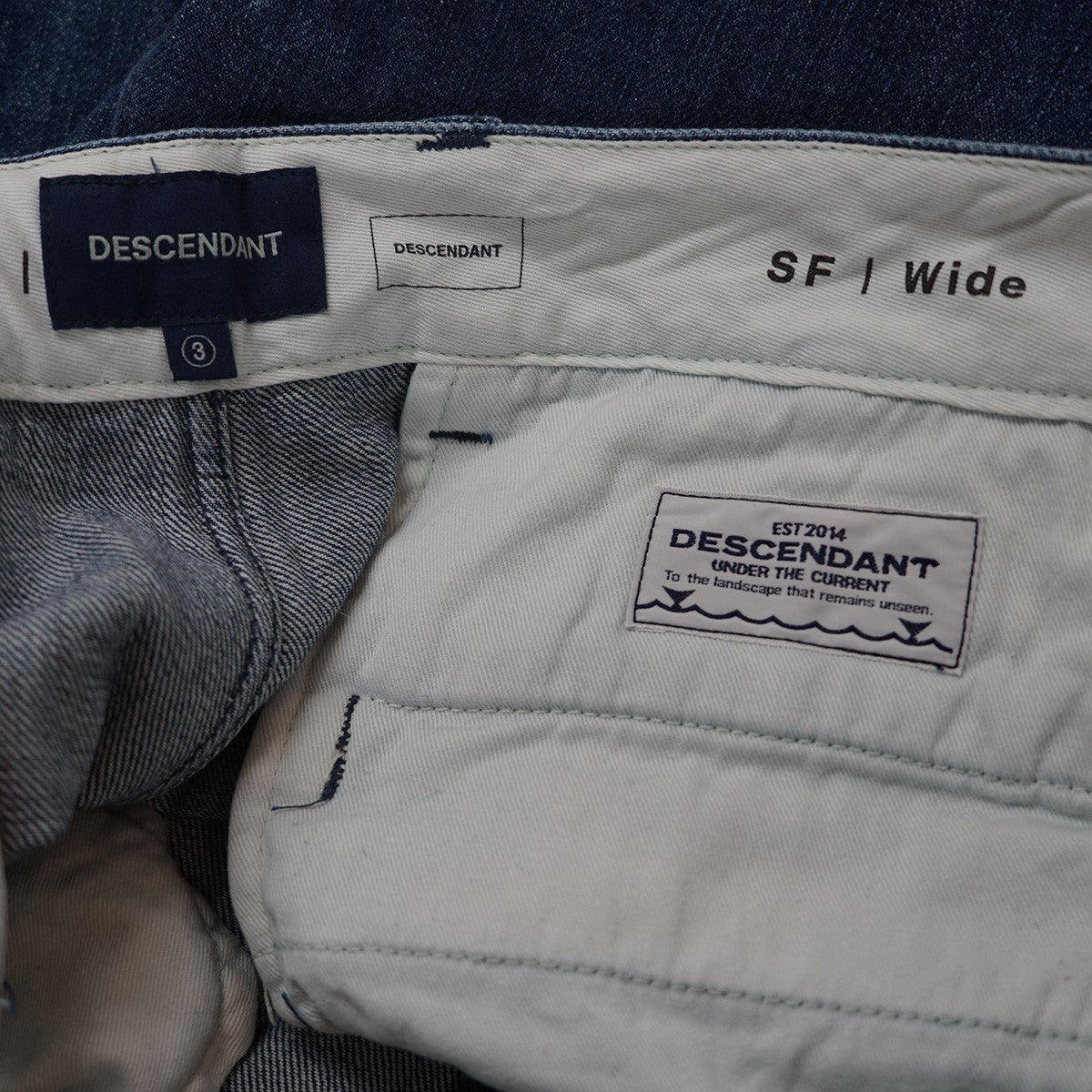 SF DENIM WIDE TROUSERS (INDIGO)デニム ワイド トラウザース パンツ