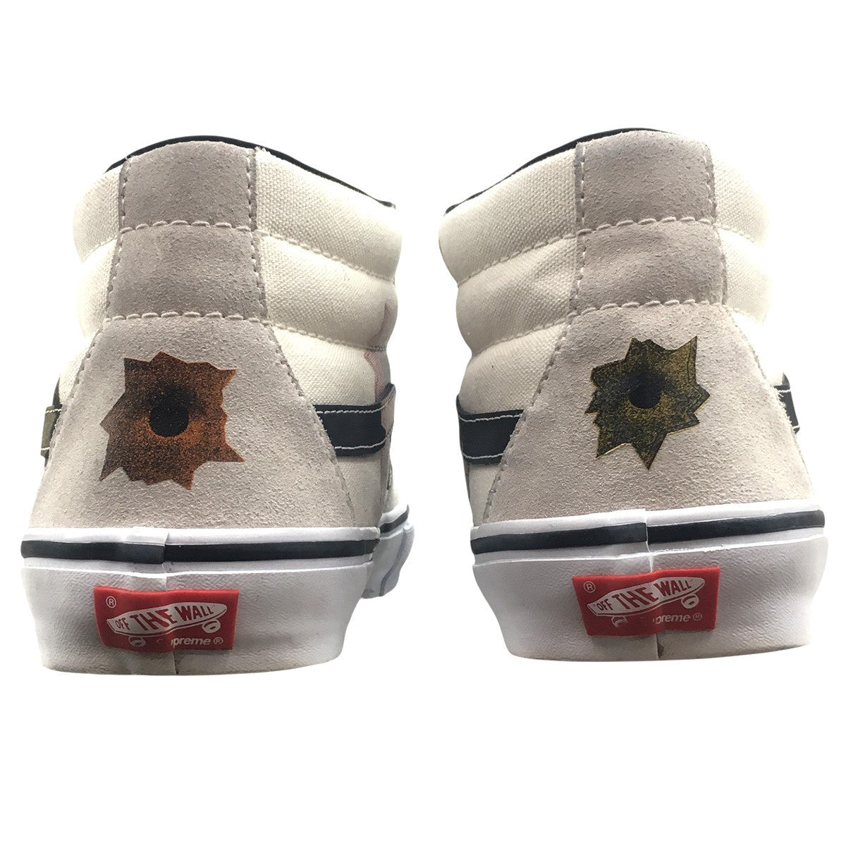 Supreme×VANS 25SS Nate Lowman × Vans Skate Grosso Mid Bullet Hole／Naturalネイトローマン バレットホール スケートグロッソ ミッド ロゴ スニーカー 古着・中古-5枚目のアイテム画像