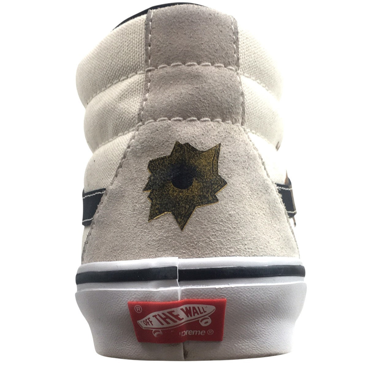 Supreme×VANS 25SS Nate Lowman × Vans Skate Grosso Mid Bullet Hole／Naturalネイトローマン バレットホール スケートグロッソ ミッド ロゴ スニーカー 古着・中古-6枚目のアイテム画像