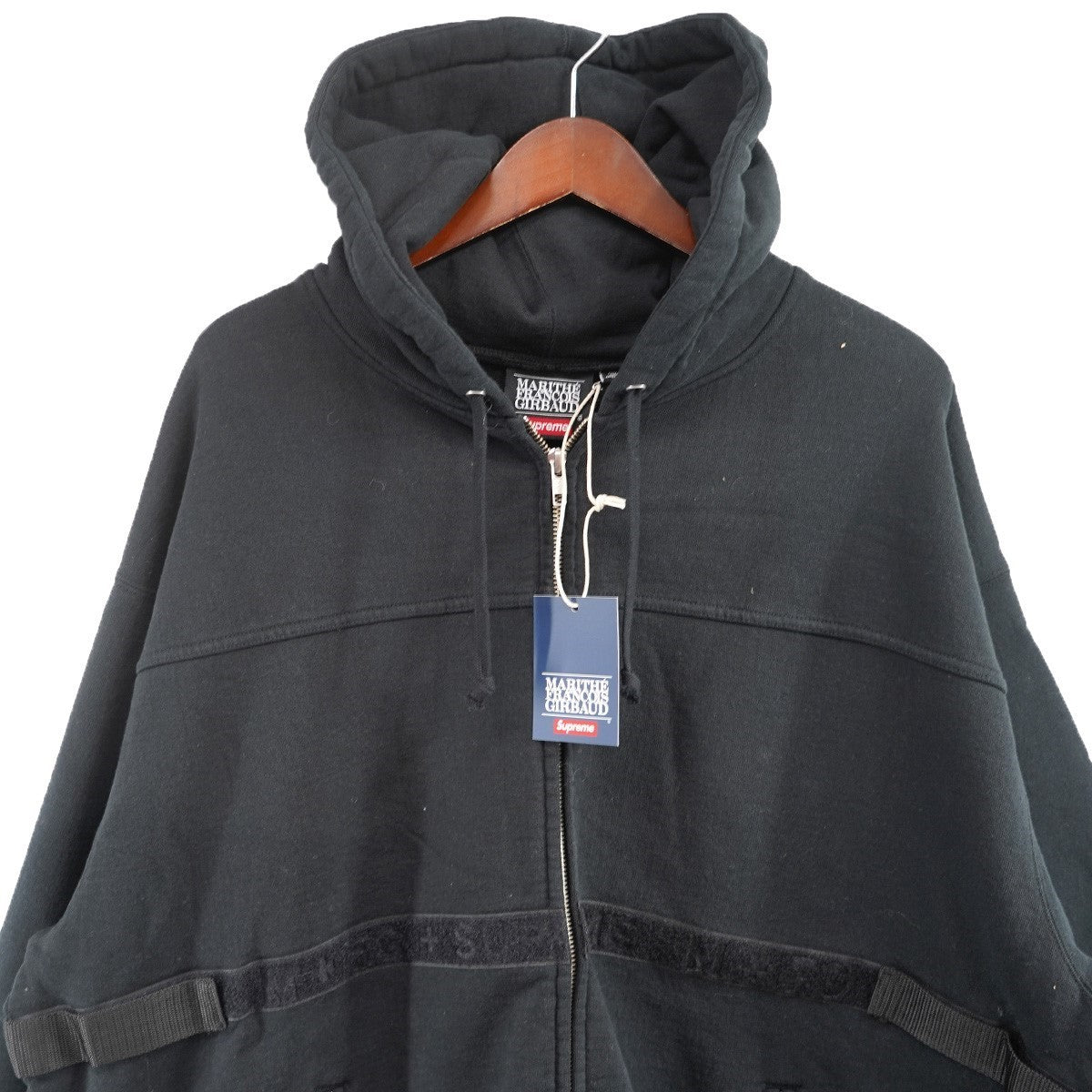 25SS Marithe + Francois Girbaud Zip Up Hooded Sweatshirtロゴ ジップ アップ フーディー スウェットシャツ パーカー