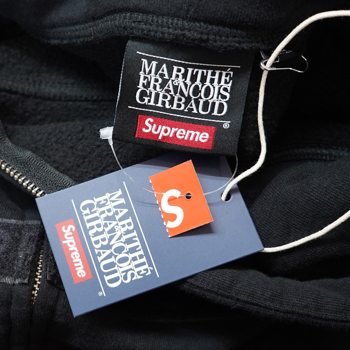 25SS Marithe + Francois Girbaud Zip Up Hooded Sweatshirtロゴ ジップ アップ フーディー スウェットシャツ パーカー