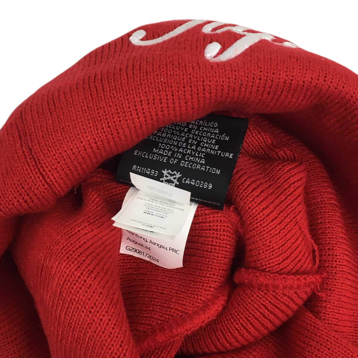 Supreme×New Era 24AW New Era Script Beanieスクリプト ロゴ ビーニー ニットキャップ 帽子 古着・中古-6枚目のアイテム画像