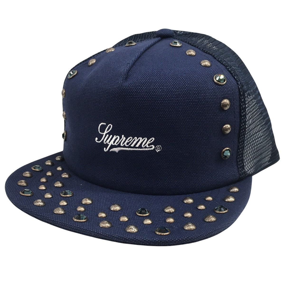 25AW b．b． Simon Studded Mesh Back 5-Panelビービーサイモン ロゴ スタッズ メッシュ バック 5 パネル キャップ 帽子