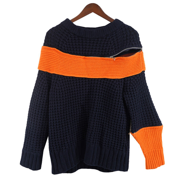 sacai(サカイ) 19AW zip attachment knitジップ アタッチメント ニット