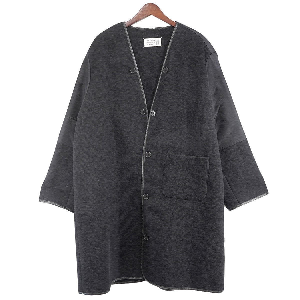 Maison Margiela ノーカラーコート マルジェラ Maison Margiela(メゾンマルジェラ) 4ステッチ 四つタグ パイピング