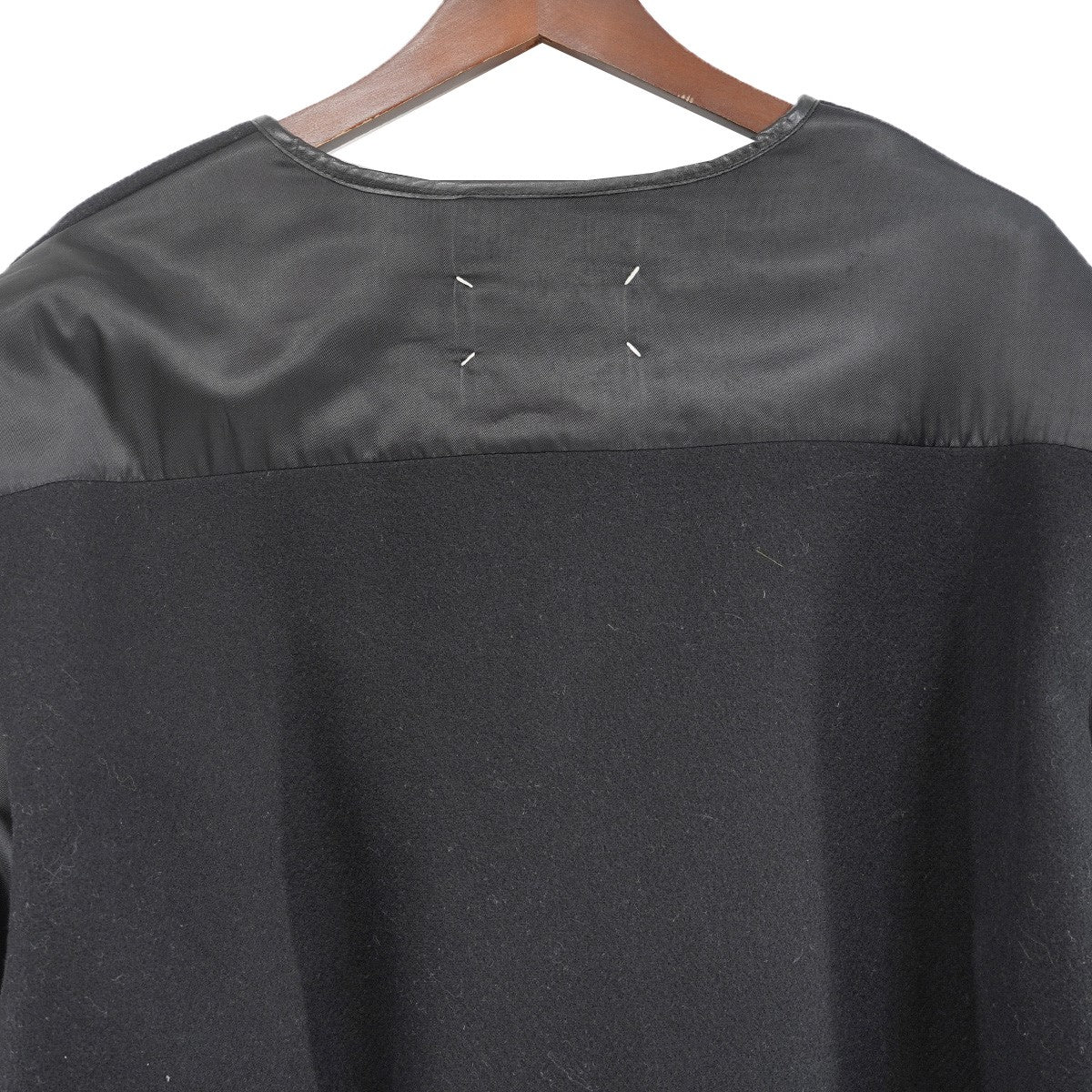 4ステッチ 四つタグ パイピング ノーカラー コート