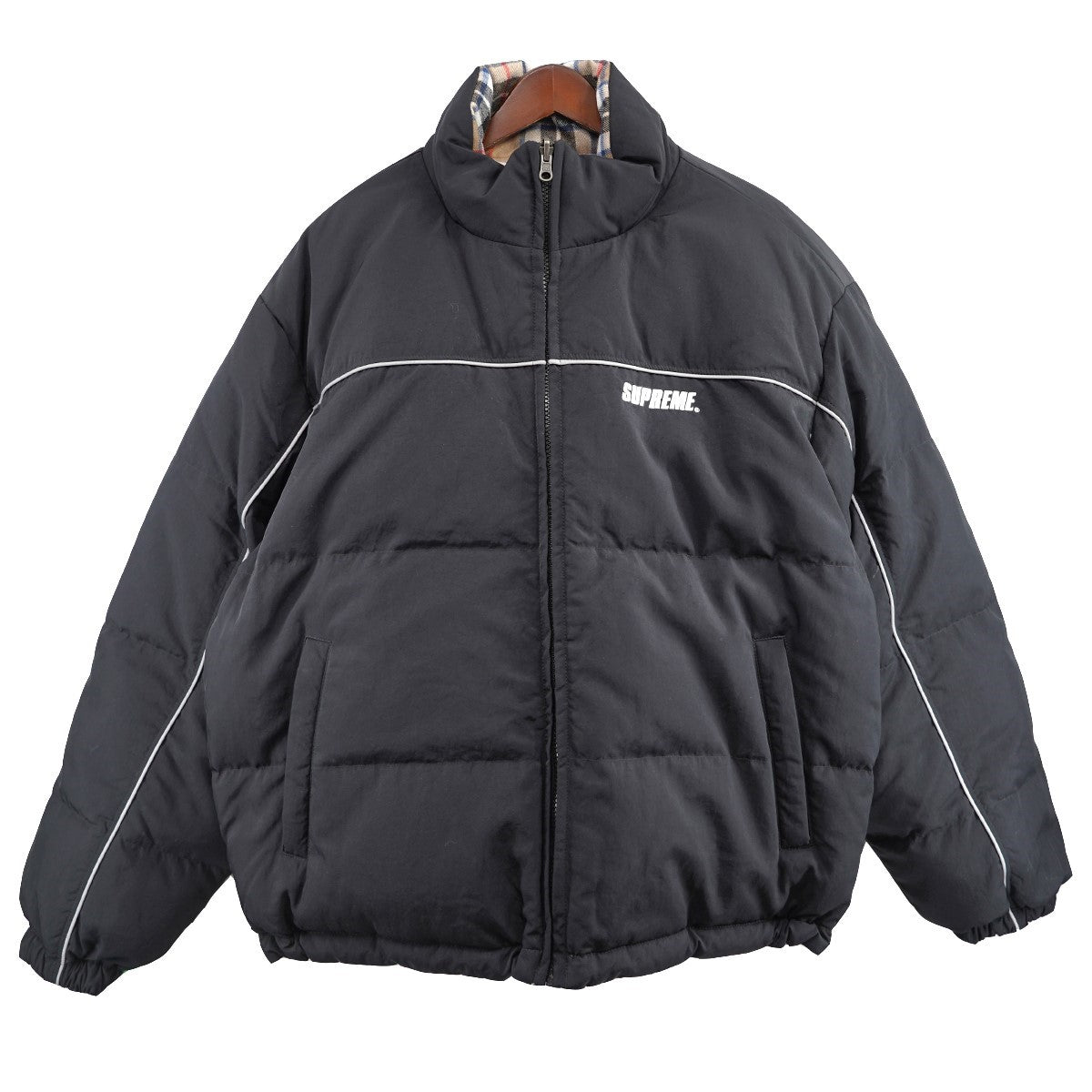 Supreme 24AW Reversible Puffer Jacket × Lochcarron of Scotlandリバーシブル チェック ロゴ パファー ダウン ジャケット 古着・中古-4枚目のアイテム画像