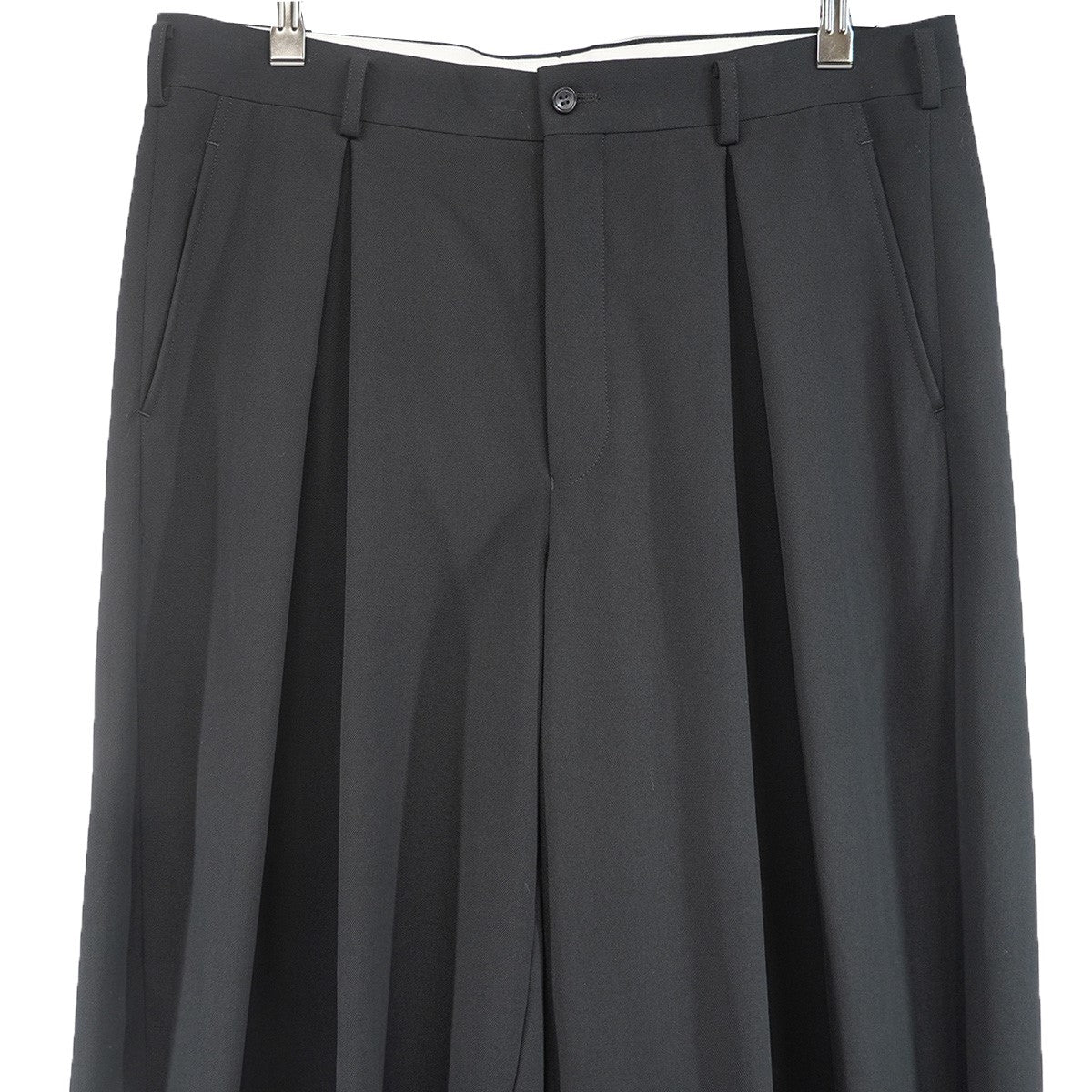 COMME des GARCONS HOMME PLUS 25AW ウールギャバボックスプリーツパンツ タック スラックス 古着・中古-2枚目のアイテム画像