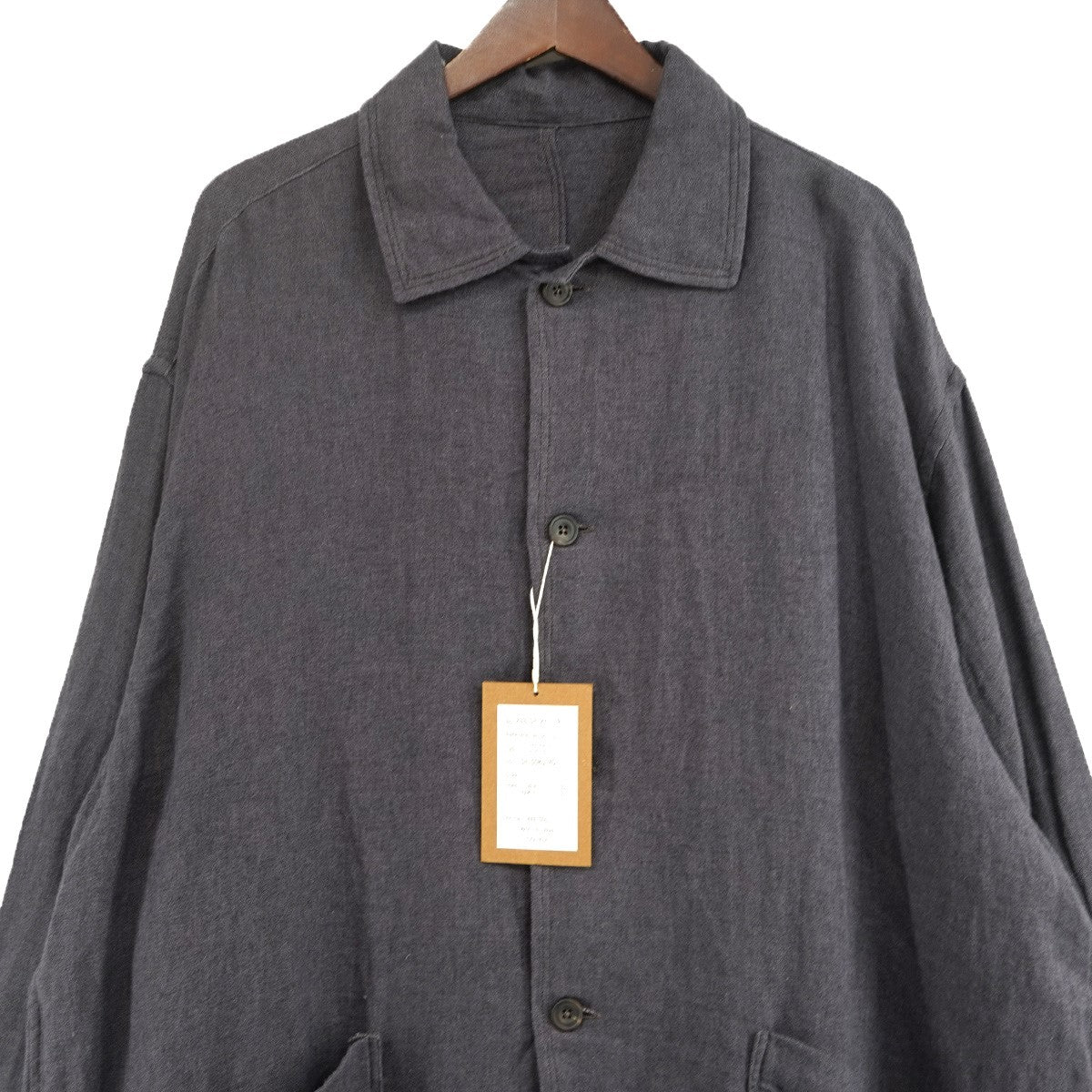 COLINA Atelier Shirts リネンラミー アトリエ シャツ コート 古着・中古-2枚目のアイテム画像
